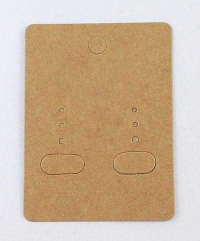 Card Board Earring Pendant Cards (50) Kraft Brown