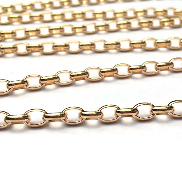Chain Brass Chain Oval 7x5x2mm (1 Metre) Gold - Premium Quality - Perfect for charm bracelets