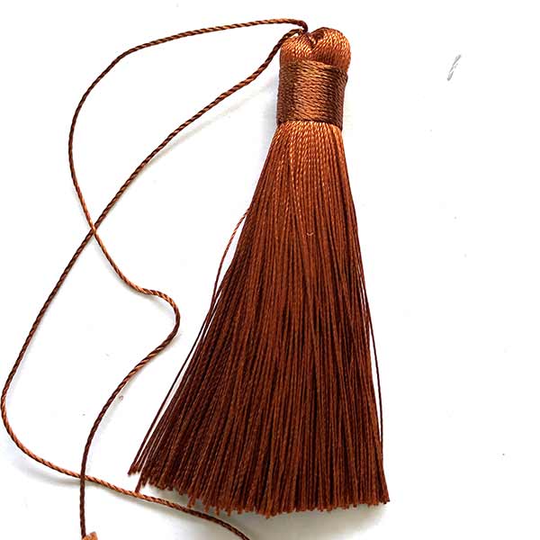 Tassels Polyester 80x12mm (1) Brown Chocolate