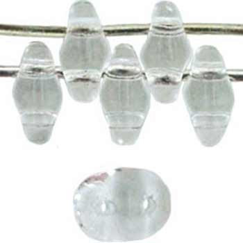Matubo SuperDuo Seed Bead 2-Hole 5x2mm - Tube - Crystal 364-25-0003