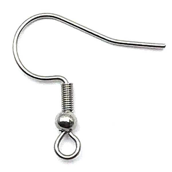 Ear Wire Hook w/Ball Surgical Stainless Steel - 50 Pieces