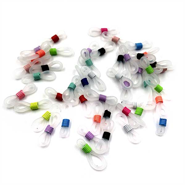 Eyeglass Holder Silicone 20x6mm (50) Clear Mixed