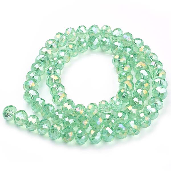 Imperial Crystal Bead Rondelle 8x10mm (70) Green AB