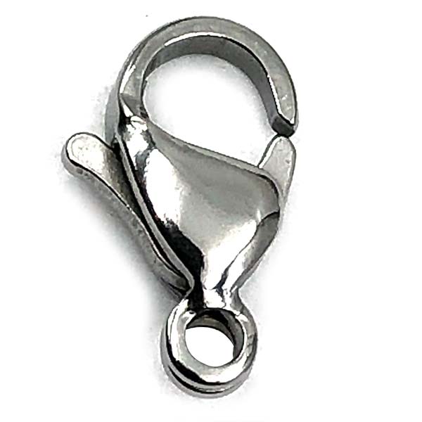 C&T Lobster Clasp Surgical Stainless Steel 12mm (10) Dark Silver