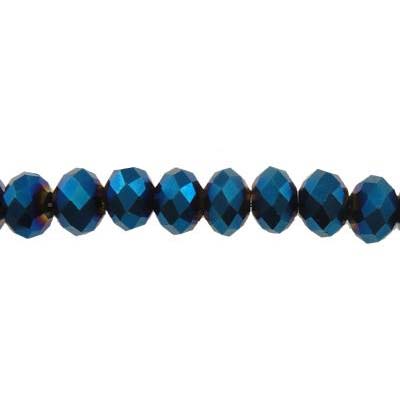 Imperial Crystal Bead Rondelle 3x4mm (95) Metallic Blue