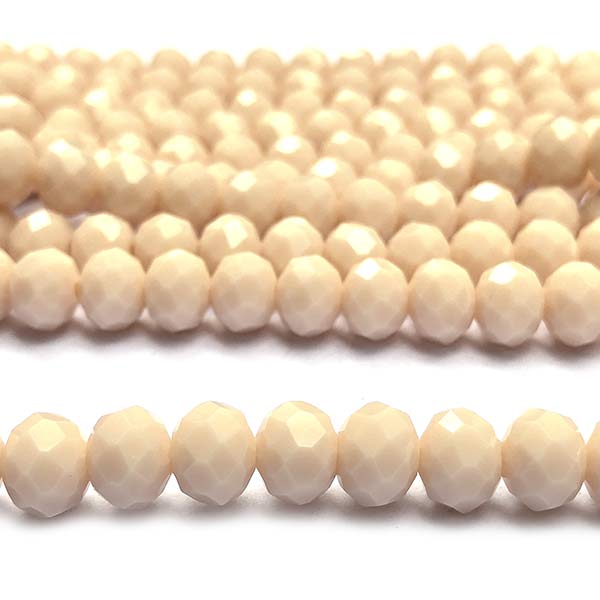 Imperial Crystal Bead Rondelle 6x8mm (68) Opaque Beige