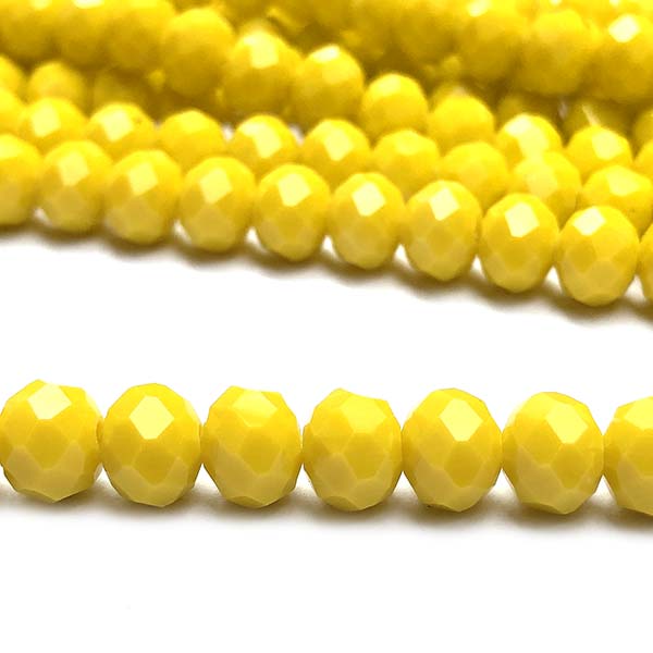 Imperial Crystal Bead Rondelle 6x8mm (68) Opaque Yellow