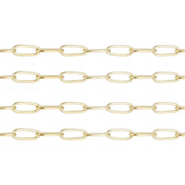 Chain Paperclip 304 Stainless Steel 4.8mm - 2 Metres - Gold