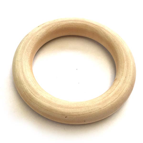 Wooden Ring PapayaWhip 40x7mm - Perfect Macrame