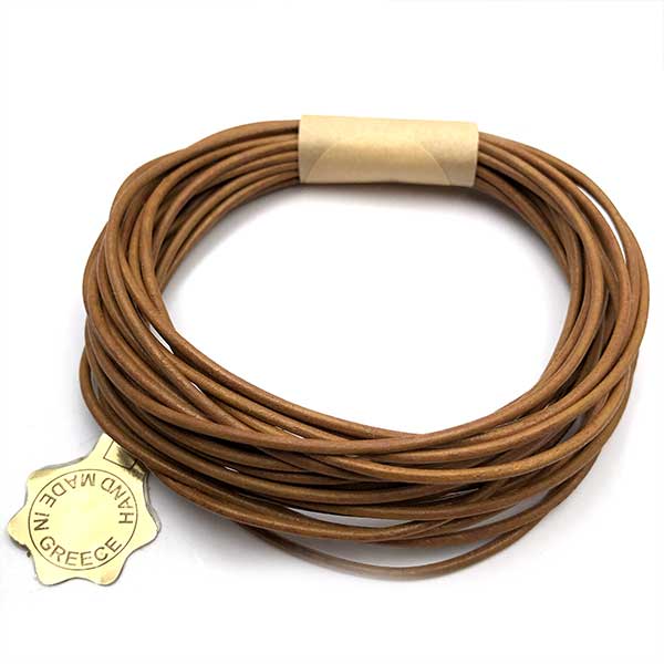 Leather Greek Beading Cord 1.5mm (5 Metres) Rust