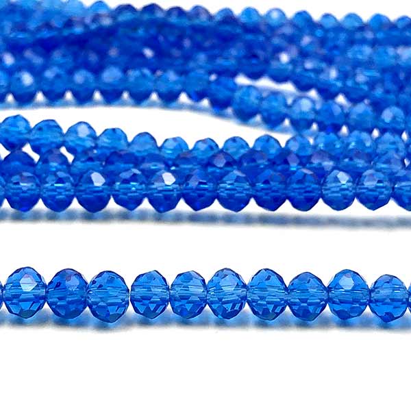 Imperial Crystal Bead Rondelle 3x4mm (130) Blue Sapphire
