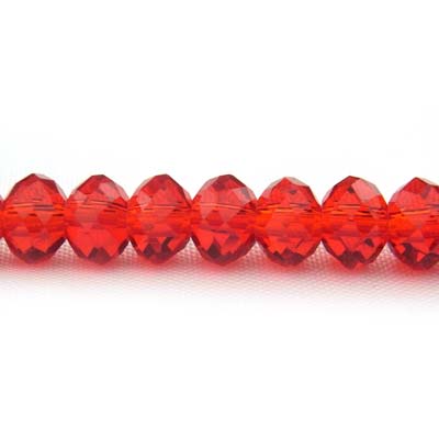 Imperial Crystal Bead Rondelle 6x8mm (68) Siam Red
