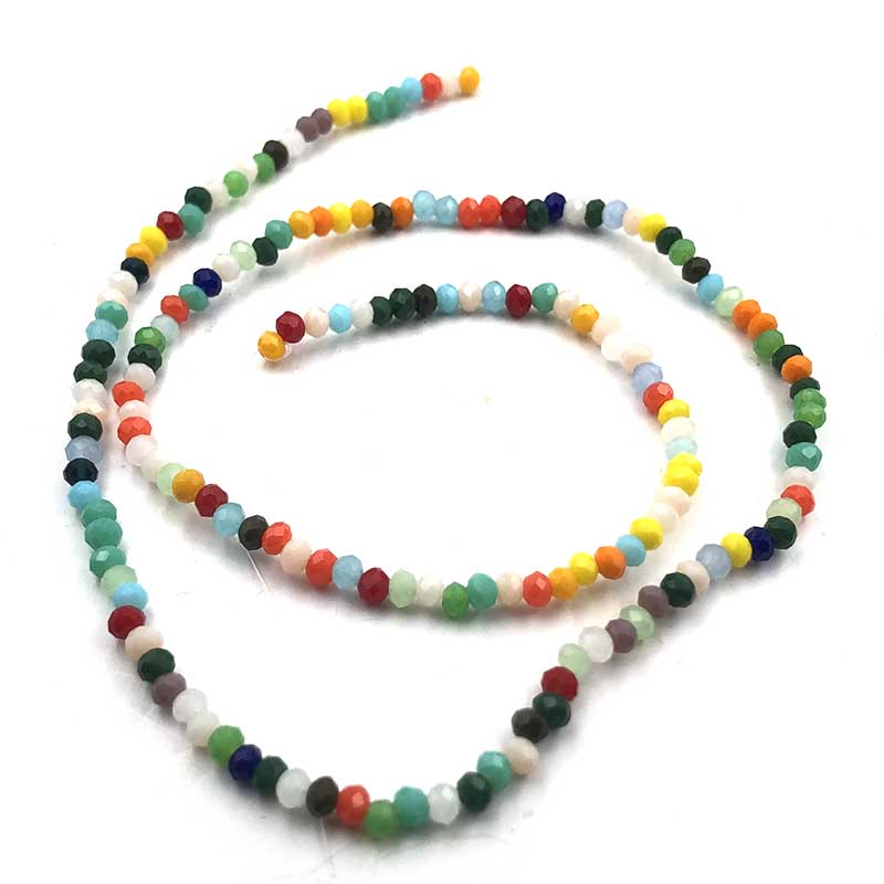 Imperial Crystal Bead Rondelle 2x3mm (165) Opaque Rainbow