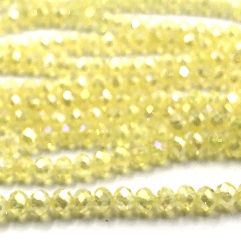 Imperial Crystal Bead Rondelle 3x4mm (130) Champagne Yellow AB