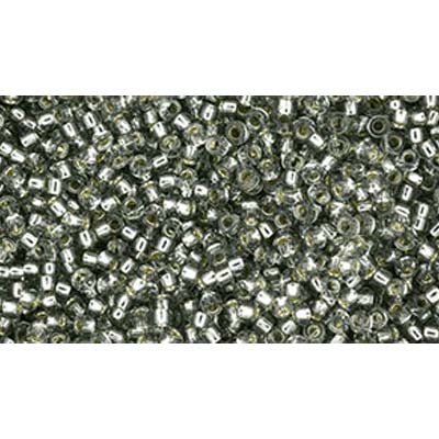 Japanese Toho Seed Beads Tube Round 15/0 Silver-Lined Black Diamond TR-15-29
