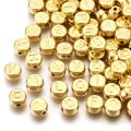 Acrylic Beads Flat Round Alphabet Letters 7mm (1000) CCB Gold