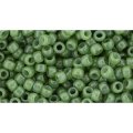 Japanese Toho Seed Beads Tube Round 8/0 HYBRID ColorTrends: Milky - Greenery TR-08-YPS0033