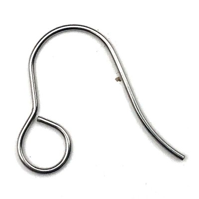Ear Wire Hook Plain Large Loop 316 Surgical Stainless Steel - 100 Pieces - Original