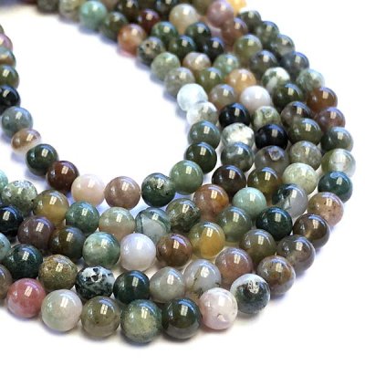 Indian Agate Beads Round 6mm - 1 Strand