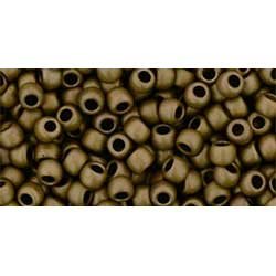 Japanese Toho Seed Beads Tube Round 8/0 Frosted Antique Bronze TR-08-223F