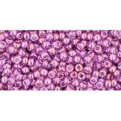 Japanese Toho Seed Beads Tube Round 11/0 Gold-Lustered Dk Amethyst TR-11-205