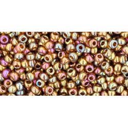Japanese Toho Seed Beads Tube Round 11/0 Gold-Lustered Dk Topaz TR-11-459