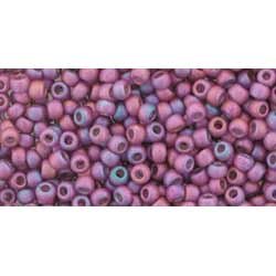 Japanese Toho Seed Beads Tube Round 11/0 Gold-Lustered Matte Plum TR-11-625F