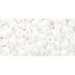 Japanese Toho Seed Beads Tube Round 8/0 Matte-Color Opaque-Rainbow White TR-08-761