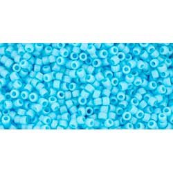Japanese Toho Seed Beads Tube Round 15/0 Opaque Blue Turquoise TR-15-43