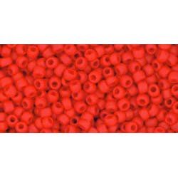 Japanese Toho Seed Beads Tube Round 11/0 Opaque-Frosted Cherry TR-11-45AF