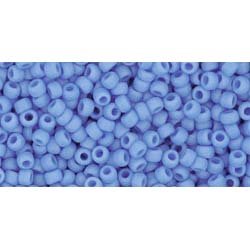 Japanese Toho Seed Beads Tube Round 11/0 Opaque-Frosted Cornflower TR-11-43DF