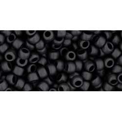 Japanese Toho Seed Beads Tube Round 8/0 Opaque-Frosted Jet TR-08-49F