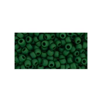 Japanese Toho Seed Beads Tube Round 8/0 Opaque-Frosted Pine Green TR-08-47HF