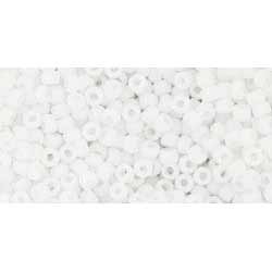 Japanese Toho Seed Beads Tube Round 11/0 Opaque-Frosted White TR-11-41F