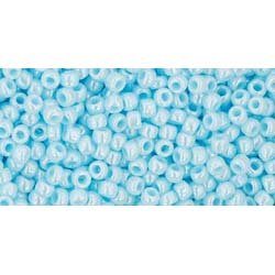 Japanese Toho Seed Beads Tube Round 11/0 Opaque-Lustered Pale Blue TR-11-124