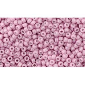 Japanese Toho Seed Beads Tube Round 15/0 Opaque-Lustered Pale Mauve TR-15-127