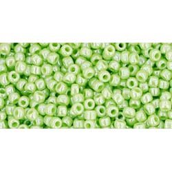 Japanese Toho Seed Beads Tube Round 11/0 Opaque-Lustered Sour Apple TR-11-131