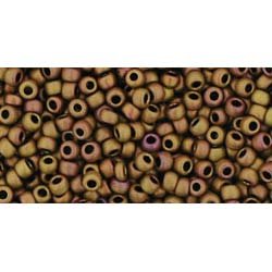 Japanese Toho Seed Beads Tube Round 11/0 Opaque-Pastel-Frosted Mudbrick TR-11-618