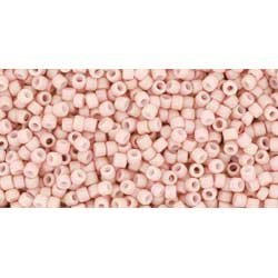 Japanese Toho Seed Beads Tube Round 15/0 Opaque-Pastel-Frosted Shrimp TR-15-764