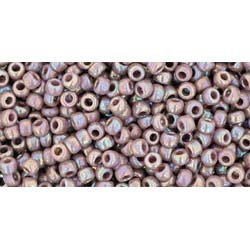 Japanese Toho Seed Beads Tube Round 11/0 Opaque-Rainbow Lavender TR-11-412