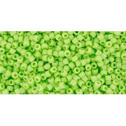 Japanese Toho Seed Beads Tube Round 15/0 Opaque Sour Apple TR-15-44