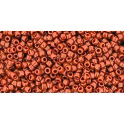 Japanese Toho Seed Beads Tube Round 15/0 Opaque Terra Cotta TR-15-46L