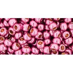 Japanese Toho Seed Beads Tube Round 8/0 PermaFinish - Galvanized Pink Lilac TR-08-PF553