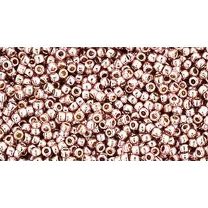 Japanese Toho Seed Beads Tube Round 15/0 PermaFinish - Galvanized Sweet Blush TR-15-PF552