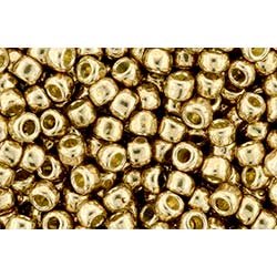Japanese Toho Seed Beads Tube Round 8/0 Permafinish - Galvanized Golden Fleece TR-08-PF592