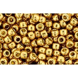 Japanese Toho Seed Beads Tube Round 8/0 Permafinish - Galvanized Old Gold TR-08-PF591