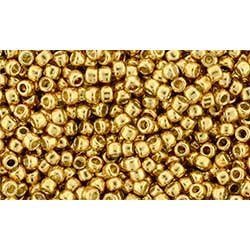 Japanese Toho Seed Beads Tube Round 11/0 Permafinish - Galvanized Old Gold TR-11-PF591