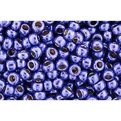 Japanese Toho Seed Beads Tube Round 8/0 Permafinish - Galvanized Violet TR-08-PF581