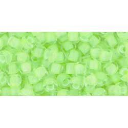 Japanese Toho Seed Beads Tube Round 8/0 Reflection - Neon Green TR-08-2503