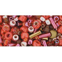 Japanese Toho Seed Beads Mixes Tube Samurai- Red/Brown Mix TX-01-3218